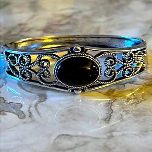 Black Obsidian Bracelet & Earring Set